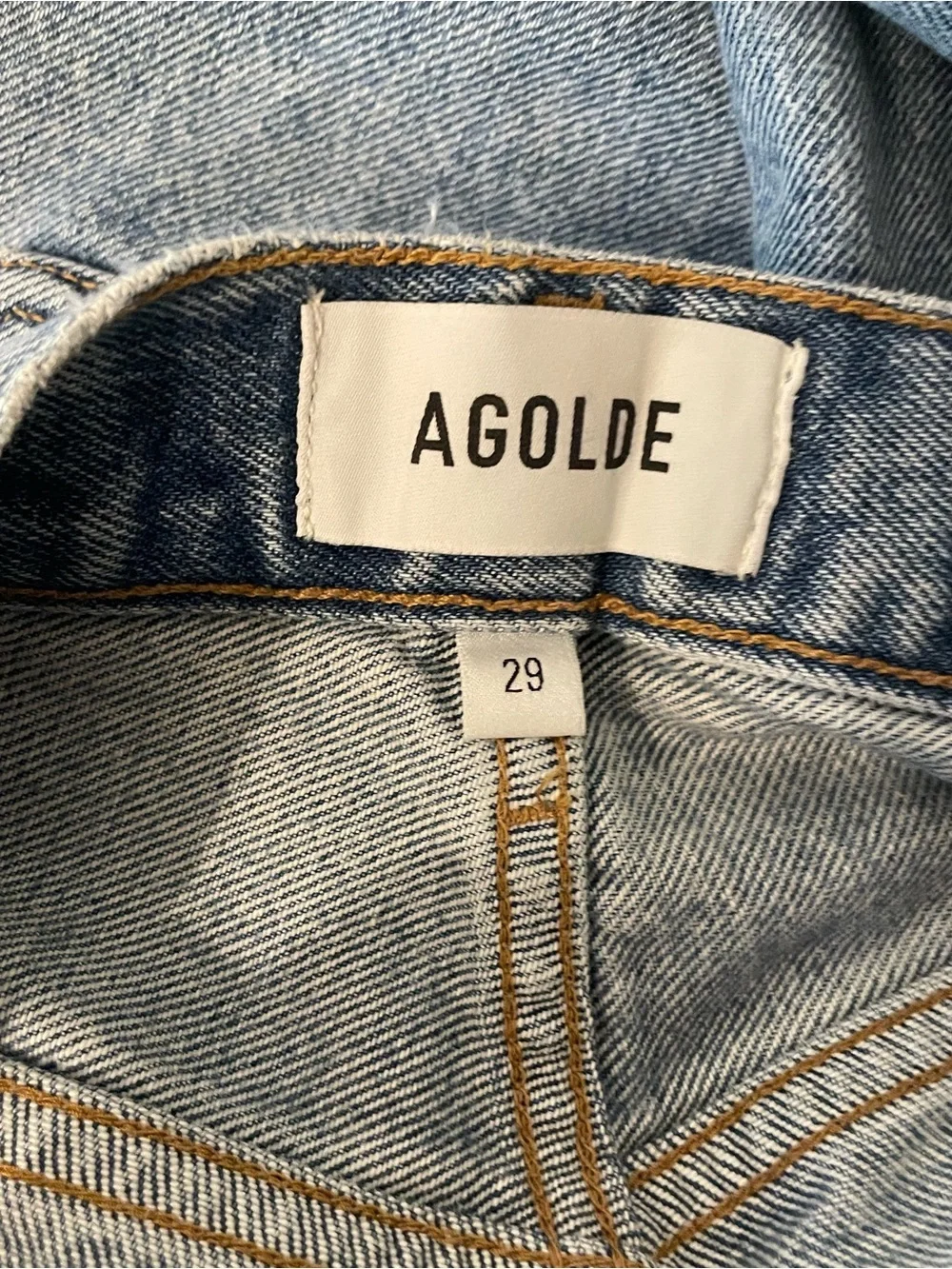 Agolde Leena Blue Wide Leg Jeans Size 29